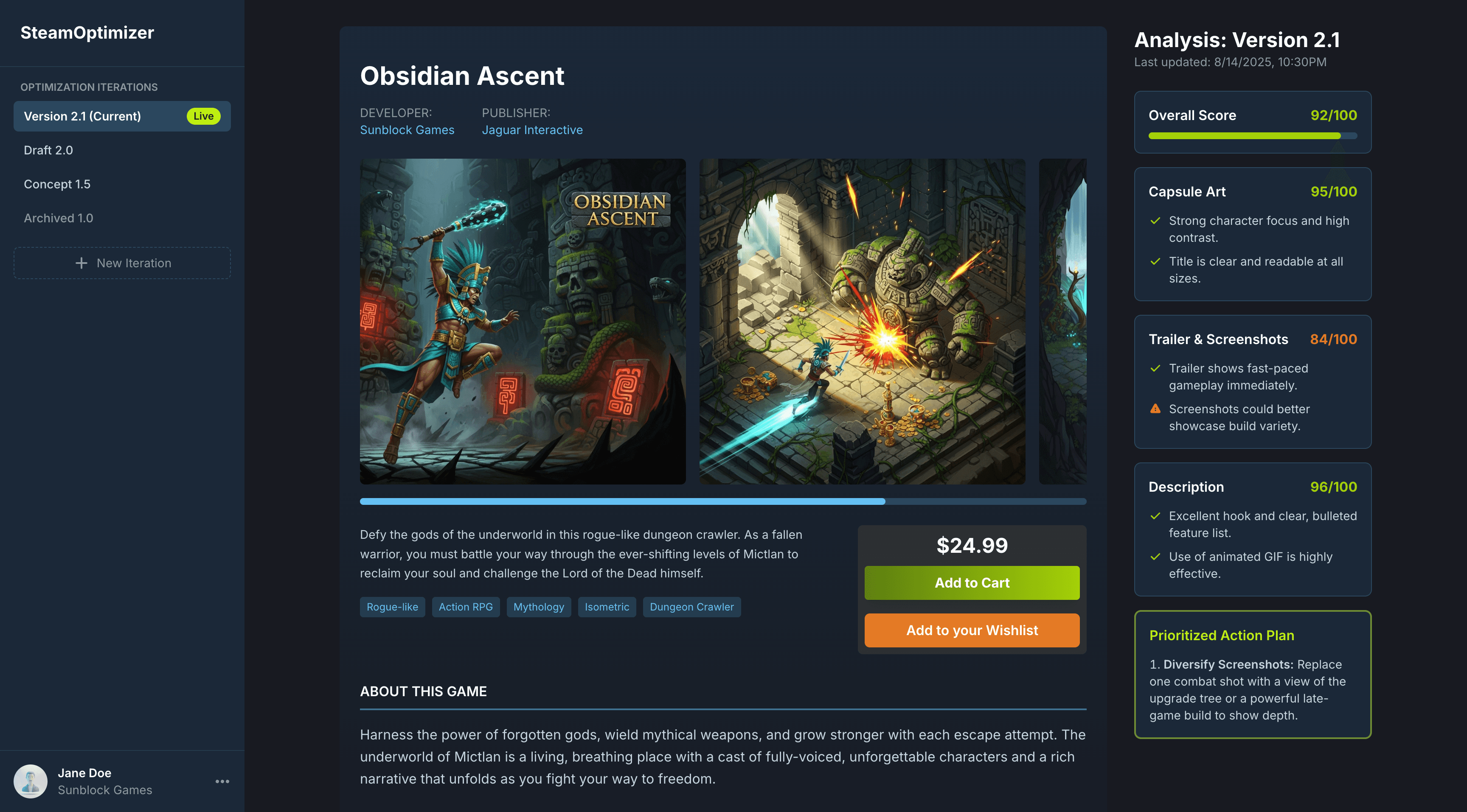 Product screenshot mockup